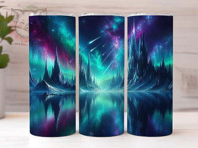 Aurora Northern Lights Tumbler, Northern Lights, Colorful Sky, Nature Theme, Vibrant Pattern, 20Oz Tumbler, Sublimation Wrap Sublimation Lara' s Designs 