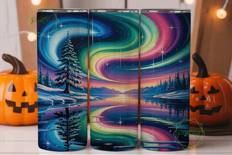 Aurora Winter Wonderland 20oz Tumbler Sublimation PixelChick 