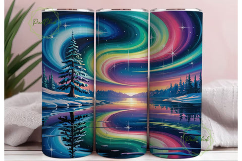 Aurora Winter Wonderland 20oz Tumbler Sublimation PixelChick 