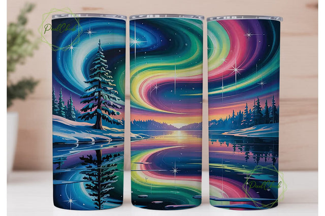 Aurora Winter Wonderland 20oz Tumbler Sublimation PixelChick 