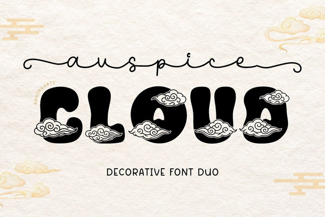 Auspice Cloud - Chinese Font Duo Font AnningArts Design 