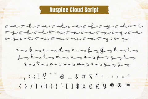 Auspice Cloud - Chinese Font Duo Font AnningArts Design 