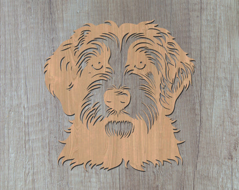 Aussiedoodle Laser SVG Cut File, Aussiedoodle Glowforge File, Aussiedoodle DXF, Aussiedoodle Wall Art SVG SVG HappyDesignStudio 