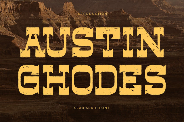 Austin Ghodes - Slab Serif Font Font Letterena Studios 