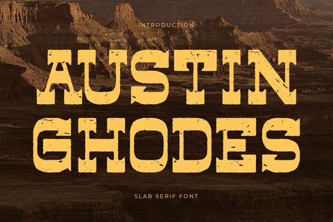 Austin Ghodes - Slab Serif Font Font Letterena Studios 