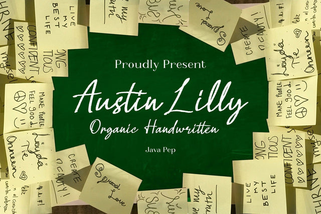 Austin Lilly / Organic Handwritten Font Javapep 