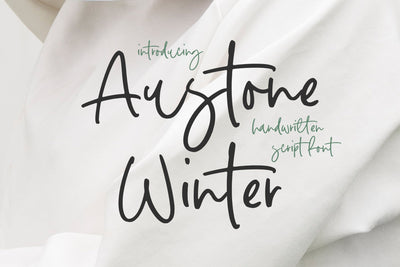 Austone Winter - Handwritten Script Font Font Timur type 