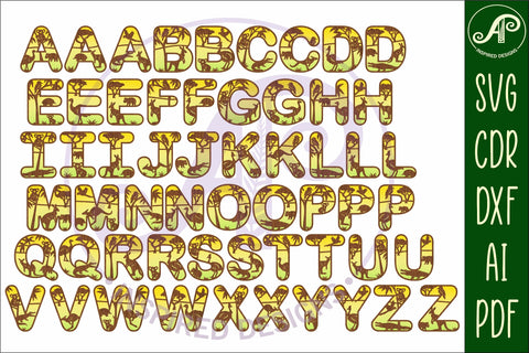Australian animals letters alphabet set x 47 SVG APInspireddesigns 