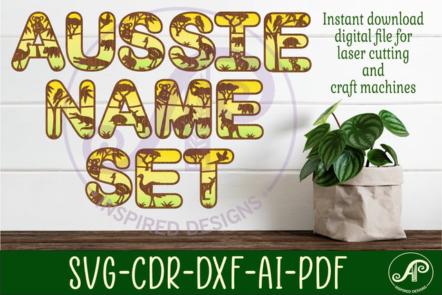 Australian animals letters alphabet set x 47 SVG APInspireddesigns 
