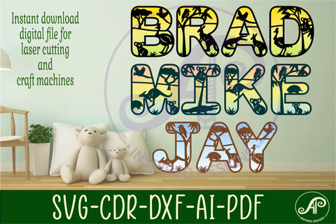 Australian animals letters alphabet set x 47 SVG APInspireddesigns 