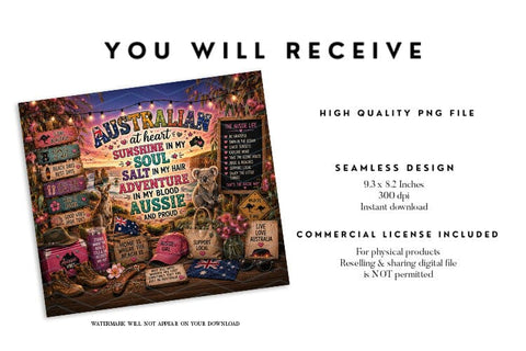 Australian at Heart Aussie Proud Wrap Sublimation BijouBay 