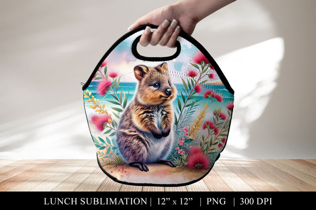 Australian Quokka Lunch Bag Sublimation PNG Sublimation BijouBay 