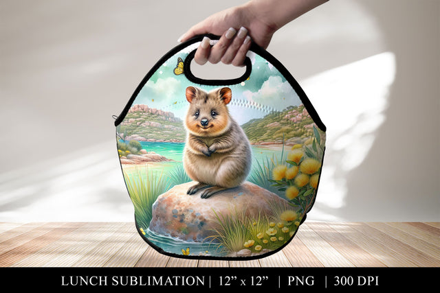 Australian Quokka Lunch Bag Sublimation PNG Sublimation BijouBay 