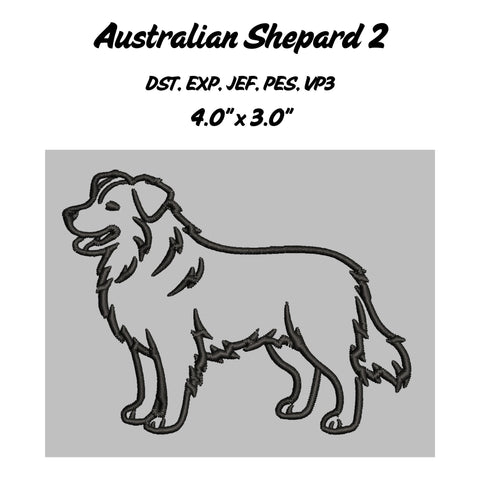 Australian Shepard Embroidery Bundle Embroidery/Applique DESIGNS Stitched Haus 