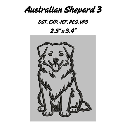Australian Shepard Embroidery Bundle Embroidery/Applique DESIGNS Stitched Haus 