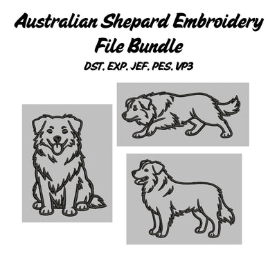 Australian Shepard Embroidery Bundle Embroidery/Applique DESIGNS Stitched Haus 