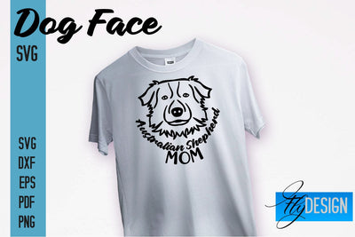 Australian Shepherd Mom SVG Design | Dog Mom SVG | SVG File | Print Design SVG Fly Design 