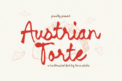 Austrian Torte - Handbrushed Font Font Timur type 
