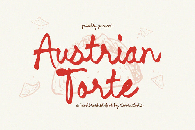 Austrian Torte - Handbrushed Font Font Timur type 