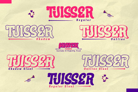 Ausyeik - Display Font Font twinletter 