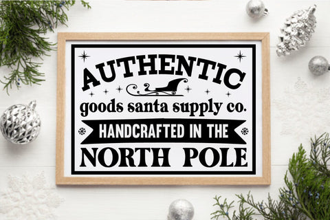 Authentic goods santa supply co. handcrafted in the north pole SVG Angelina750 