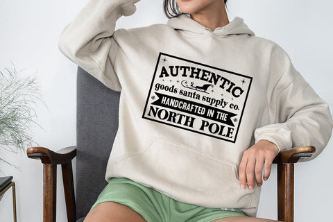 Authentic goods santa supply co. handcrafted in the north pole SVG Angelina750 