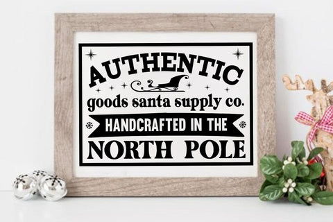 Authentic goods santa supply co. handcrafted in the north pole SVG Angelina750 
