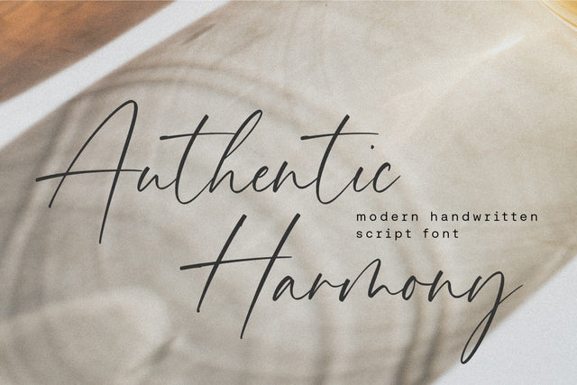 Authentic Harmony Modern Handwritten Script Font Font Balpirick 