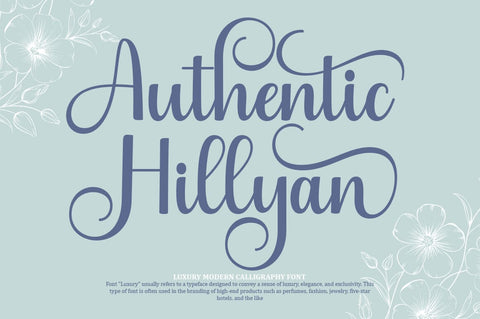 Authentic Hillyan Font Studio Natural Ink 