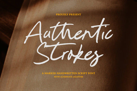 Authentic Strokes - Marker Handwritten Script Font Font Timur type 