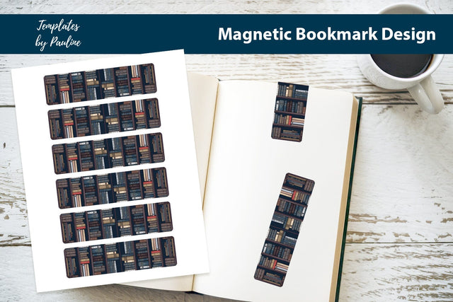 Author printable magnetic bookmark SVG Templates by Pauline 