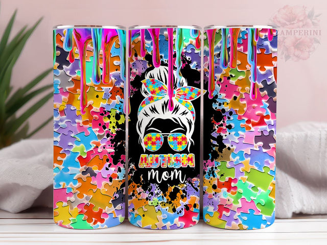 Autism Awareness 20oz Tumbler Wrap PNG, Autism Awareness Puzzle Broher Tumbler Png, Straight & Tapered Tumbler Wrap, Instant Digital Download Sublimation Li Zamperini 