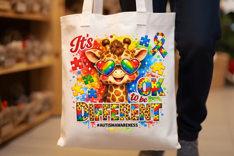 Autism Awareness Giraffe PNG Sublimation designartist 