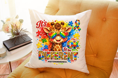 Autism Awareness Giraffe PNG Sublimation designartist 