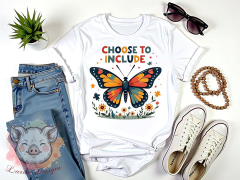 Autism Awareness Graphic, Choose To Include Design, Neurodiversity PNG, Colorful Puzzle Piece Art, Disability Awareness Download, Special Needs Sublimation, Inclusive Design Sublimation Lara' s Designs 