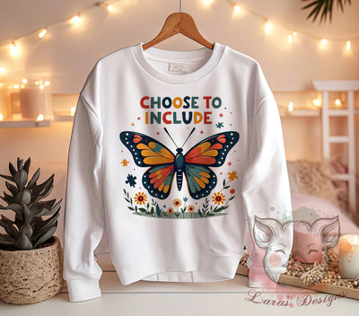 Autism Awareness Graphic, Choose To Include Design, Neurodiversity PNG, Colorful Puzzle Piece Art, Disability Awareness Download, Special Needs Sublimation, Inclusive Design Sublimation Lara' s Designs 