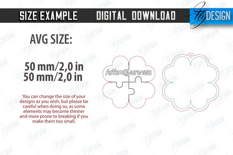 Autism Awareness Keychain Laser Cut Bundle, Puzzle Piece SVG, Personalized Custom Autism Awareness SVG Fly Design 