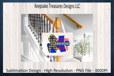 Autism Awareness Month Sublimation PNG, Autism Awareness Ribbon, Autism Awareness Mom Shirt, Autism PNG, Digital Download, Printable PNG Sublimation Keepsake Treasures Designs LLC. 