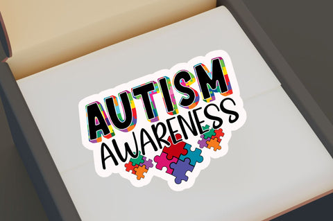 Autism awareness Sticker Design Sublimation Regulrcrative 