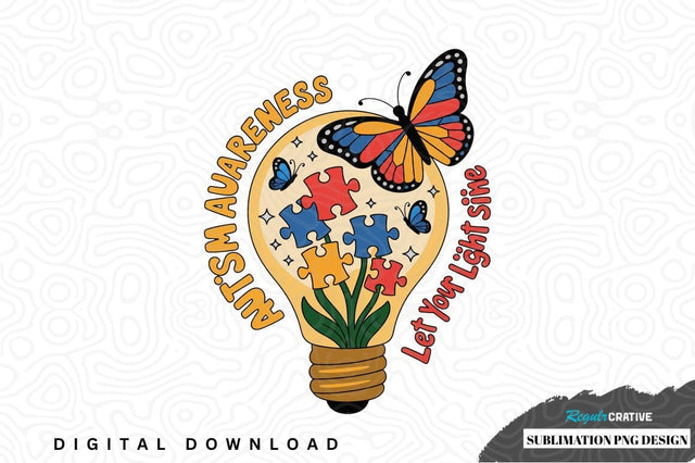 Autism awareness sublimation png design Sublimation Regulrcrative 