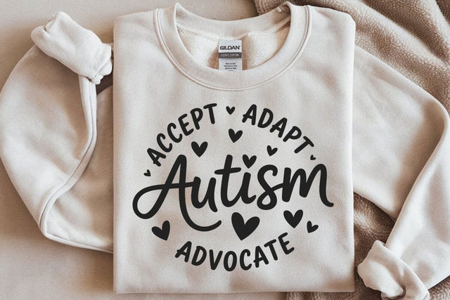 Autism Awareness SVG, Accept Adapt Advocate, Cricut SVG DesignDestine 