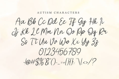 Autism - Handwritten Font Font Masyafi Studio 