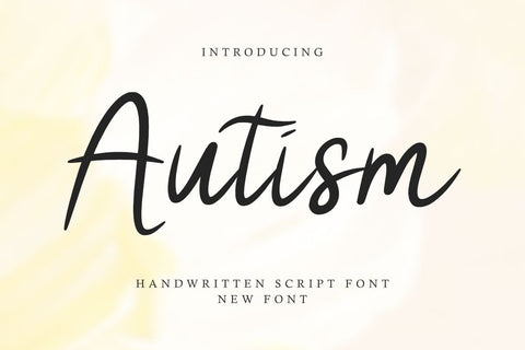 Autism - Handwritten Font Font Masyafi Studio 