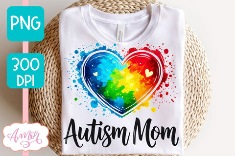 Autism Mom PNG sublimation | Autism support PNG Sublimation Amorclipart 
