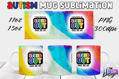 Autism Mug Sublimation | 11 oz 15 oz Mug | PNG File Sublimation The T Store Design 