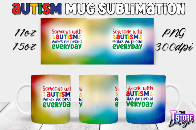 Autism Mug Sublimation | 11 oz 15 oz Mug | PNG File Sublimation The T Store Design 