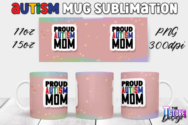 Autism Mug Sublimation | 11 oz 15 oz Mug | PNG File Sublimation The T Store Design 