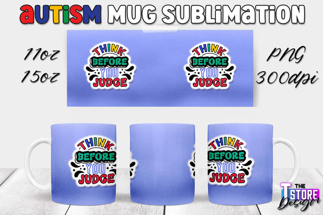 Autism Mug Sublimation | 11 oz 15 oz Mug | PNG File Sublimation The T Store Design 