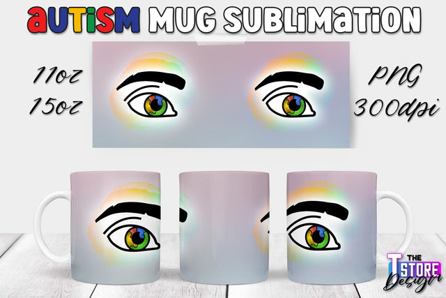 Autism Mug Sublimation | 11 oz 15 oz Mug | PNG File Sublimation The T Store Design 