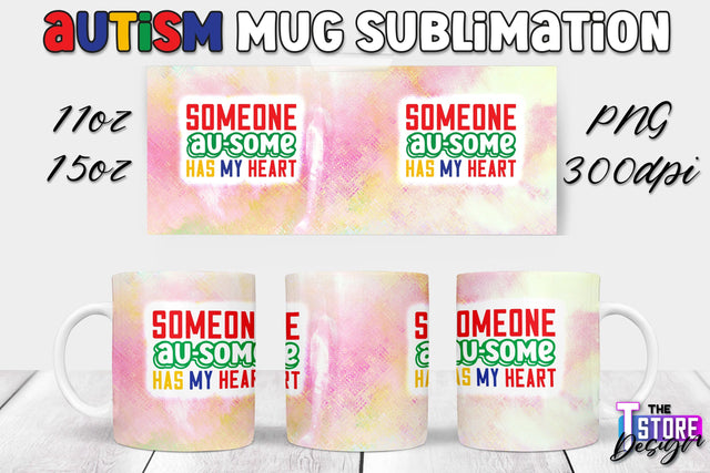 Autism Mug Sublimation | 11 oz 15 oz Mug | PNG File Sublimation The T Store Design 